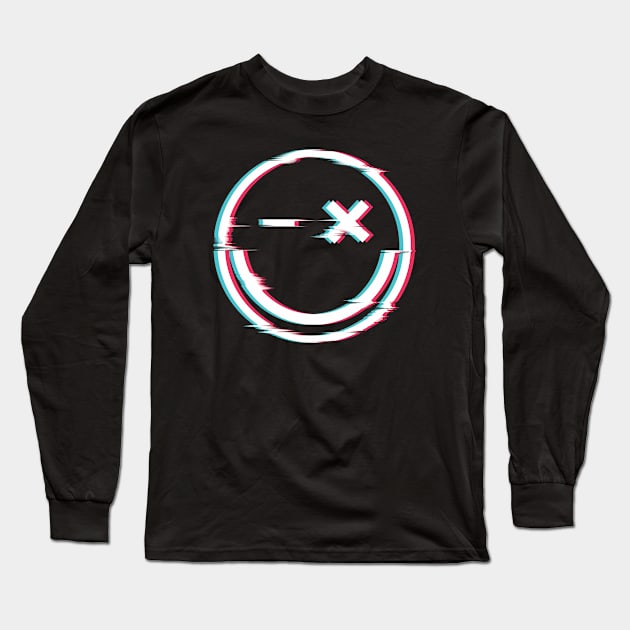 SMILE GLITCH Long Sleeve T-Shirt by Bombastik